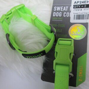 Mod Athletics Lime Green X-Small doggie collars NEW Seatproof & Lightweight